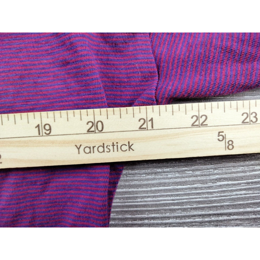 Soft Surroundings Womens Top M T-Shirt Knit Stripe Scoopneck Purple - Picture 4 of 6